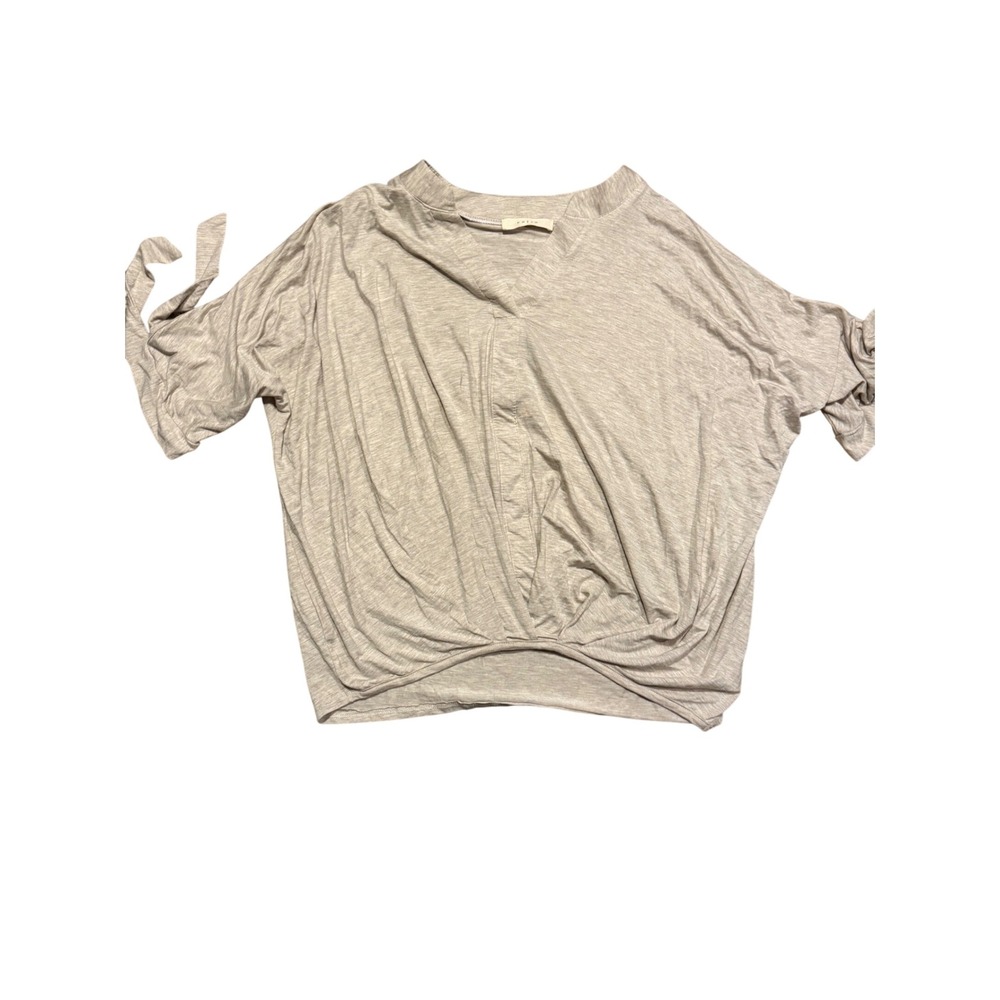 Entro Twist Front‎ Dolman Top Tie Sleeve Casual Blouse Oversized Comfy Everyday